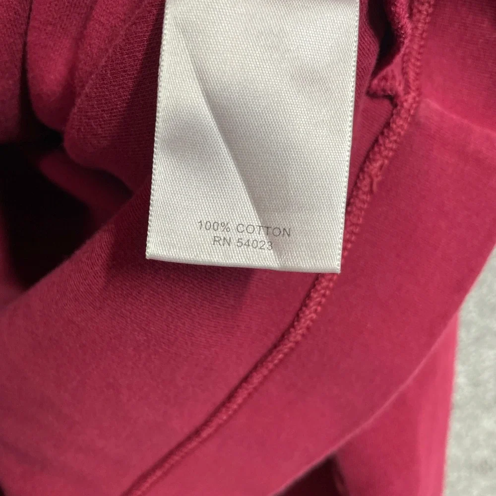 Banana Republic Pullover Sweater Mens M Red Plum 100% Cotton Quarter Zip
